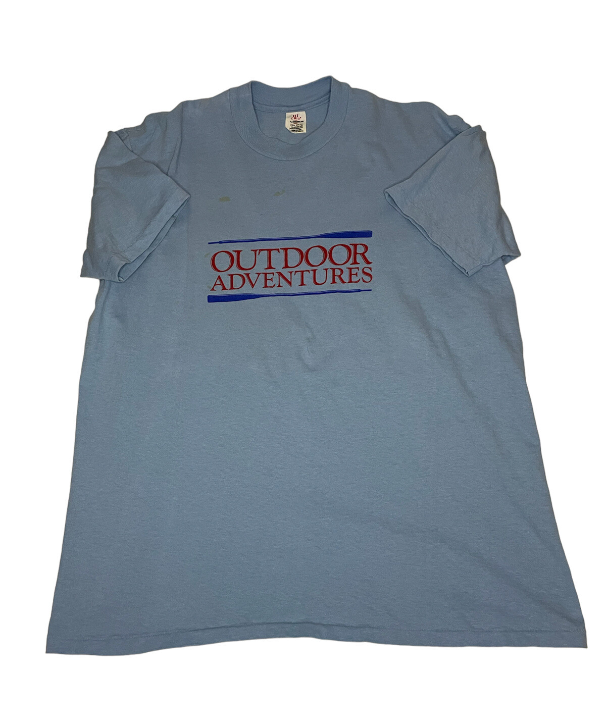 FILA T shirt uomo blu vintage anni 70 avventure outdoor XL Hi Cru Stedman canottaggio grafica