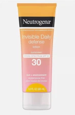 Lot of 46 Neutrogena Invisible Daily Defense Sunscreen Lotion - SPF30  3 oz READ