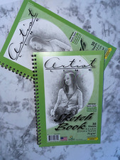 2 Pack - Artist Line Sketch Book 9x6 30 Sheets Medium Weight Paper