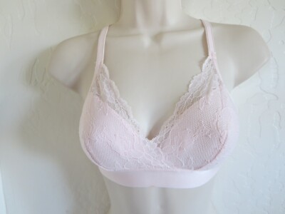 CHANTELLE EVERYDAY LACE RACERBACK WIRE FREE BRA #6721, SMALL, PINK, NEW W/O TAG