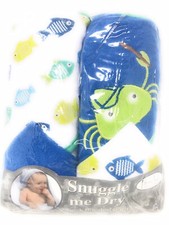 Baby Hooded Bath Towels 2 Pack Sea Life Design