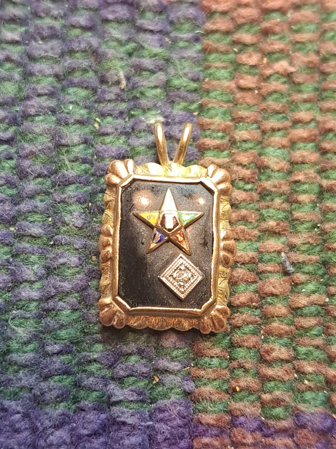 Solid 14 Karat Yellow Solid Eastern Star Diamond … - image 10