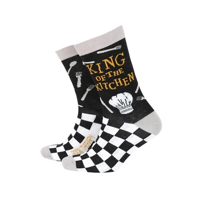 Mens King of the kitchen Gift Socks from Sock Therapy by Smiling Faces