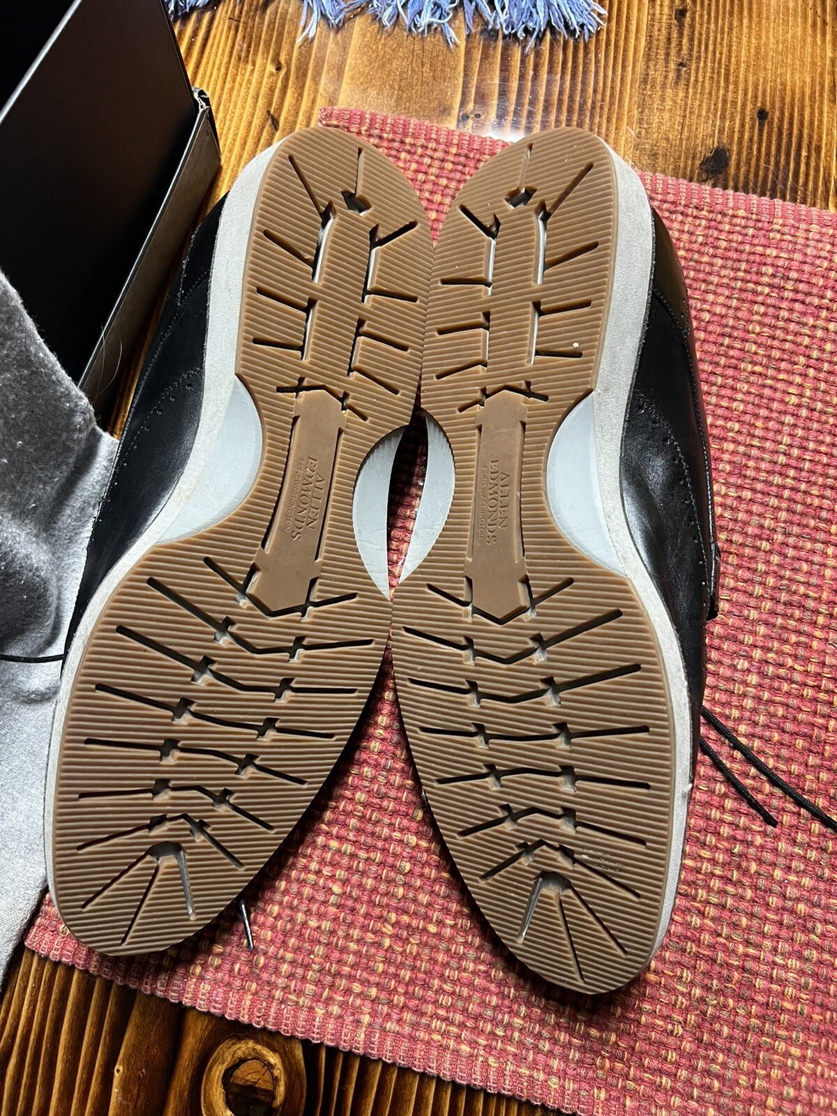 SAOLA Scarpe Allen Edmonds Brooklyn Light da uomo taglia 11 5 nere grigie stile Oxford 3296