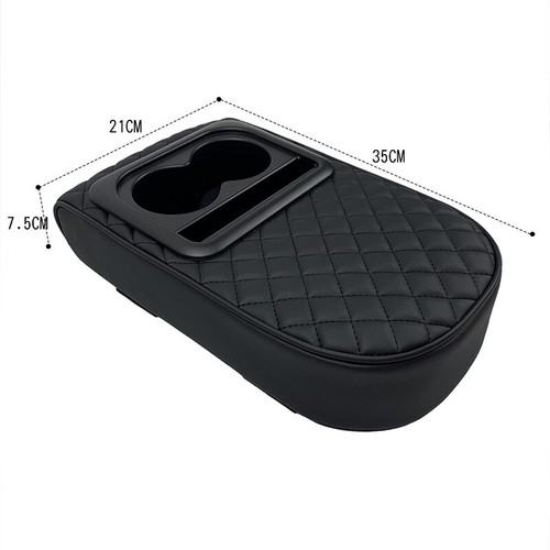 Cuscino bracciolo console centrale auto con 2 porta tazze cuscino bracciolo pelle PU - Foto 13 di 15