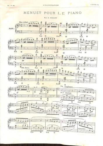 LE MENUET RESTITUTION DANSES ANCIENNES SALONS PARISIENS PARTITION GRAVURE 1887 - Foto 5 di 6