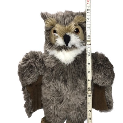 Owl Plush Realistic Stuffed Animal Bird SOS Save Our Space Brown 15â Tall | eBay