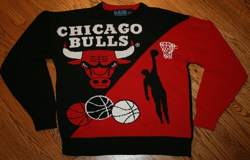 Chicago Bulls acrylic knit Sweater Men 
