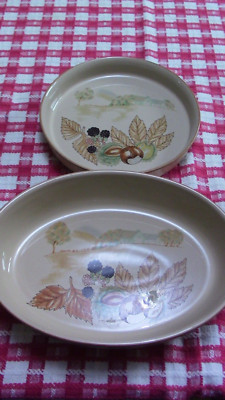 Denby Autumn Scenes Paar Servierschalen oval und rund