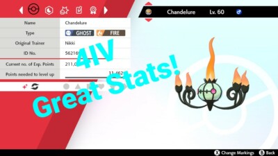 Pokemon Sword and Shield Shiny Chandelure [NOT hacked]
