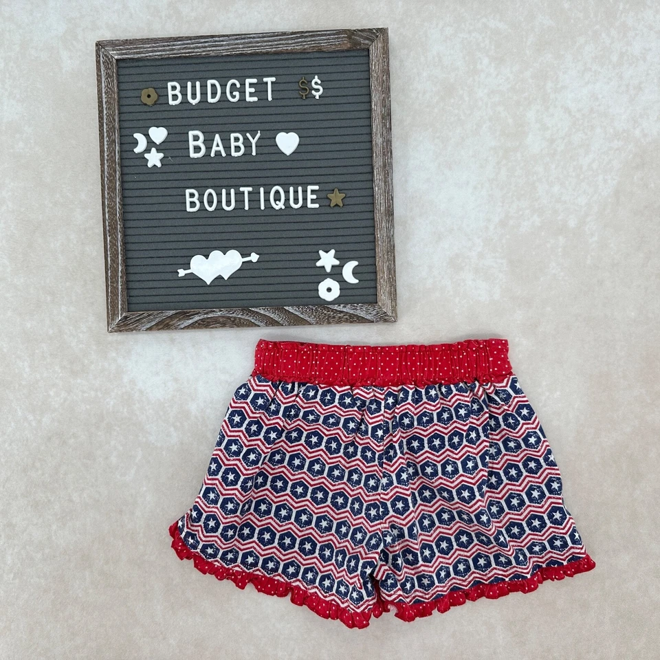 Shorts estrela babado celebração verão PERSNICKETY tamanho 4 anos 4T - Imagem 3 de 3