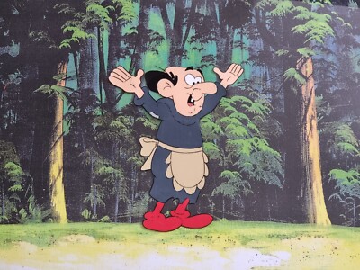Hanna Barbera GARGAMEL Original 1980er TV SCHLÜMPFE Animation Kunstproduktion Cel #59