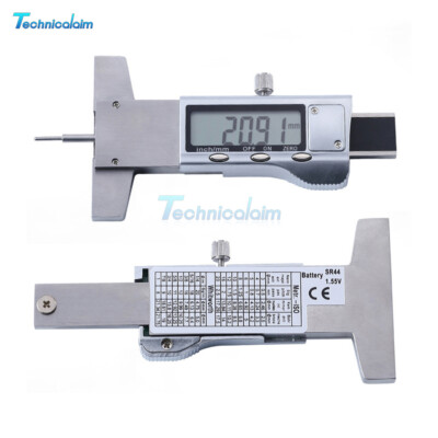 Digital Display Tread Depth Gauge 0-25mm Tyre Caliper Tread Ruler Measuring Tool