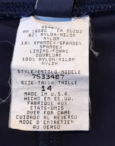 Ann Cole Navy And Lime Fitted Swim Trunks Sz 14 pre-owned - Bild 5 von 7