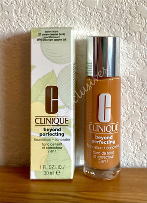 NIB Clinique Beyond Perfecting Foundation/ Concealer WN98 Cream Caramel MSRP:$34