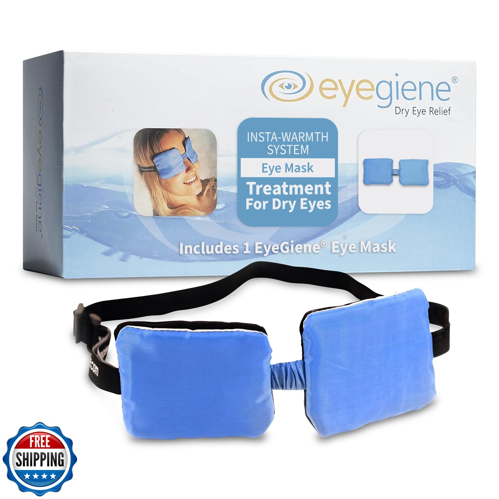 Self-Heating EyeGiene Mask - Warm Compress for Dry Eyes & Relaxation - Multi-Use Relief-image