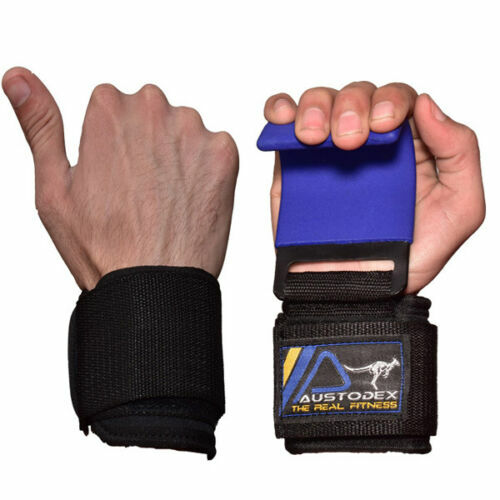 WEIGHT LIFTING POWER HOOKS POWER GRIPS WRIST SUPPORT BAR STRAPS GYM HOOK GLOVES - Picture 5 of 10