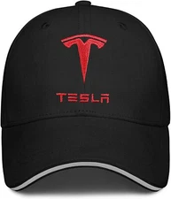 Embroidered Te -   sla Logo Adjustable Baseball Caps Unisex Hat Car Racing Cap