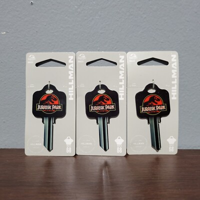   3x Jurassic Park Limited Edition Oversized SC1 Uncut Blank Hillman House Key