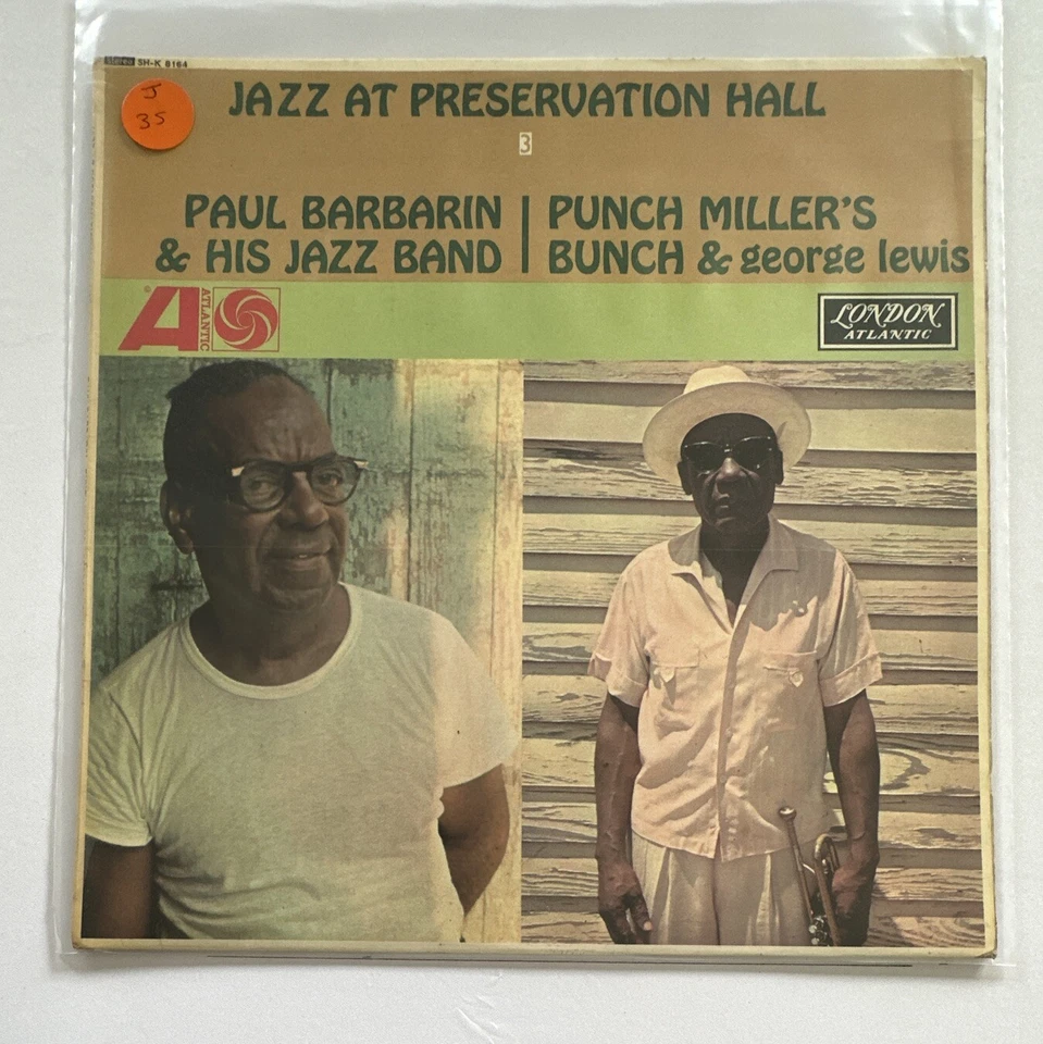 Paul Barbarin & His Jazz Band* - Jazz At Preservation Hall 3 Vinyl Lp Record VG+ Foto 2 de 4