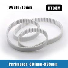 Timing Belt HTD3M Closed Loop 801-999mm PU Built-in Steel Wire Belt 10mm Width