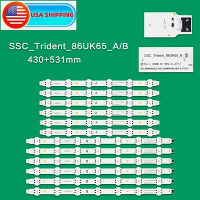 LED Backlight Bars For LG 86UM8070PUA 86UN8570PUC 86UK6300 SSC_TRIDENT_86UK65