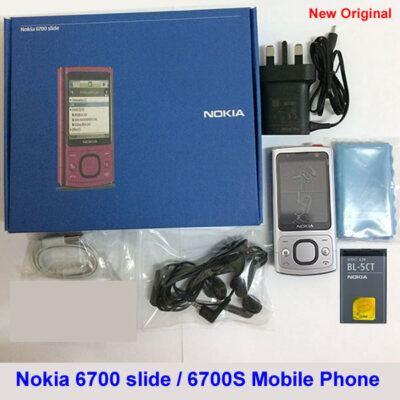 100% Original Original Nokia 6700 Slide,6700s GSM 3G 5MP Entsperren Handy Silv