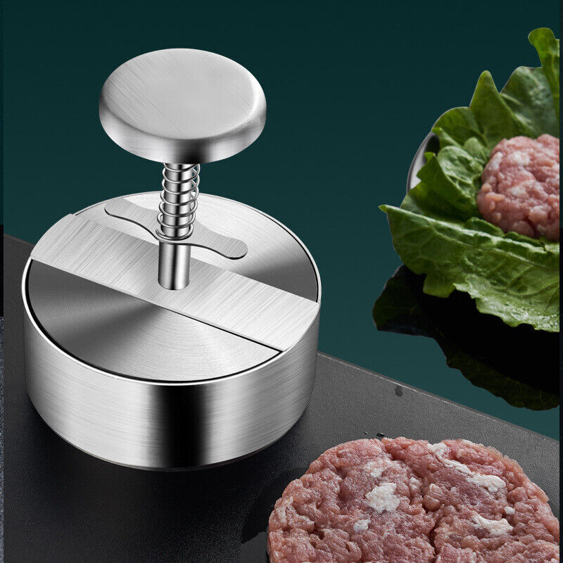 Stainless Steel Burger Press 5.5 Inch Hamburger Patty Maker Mold Home