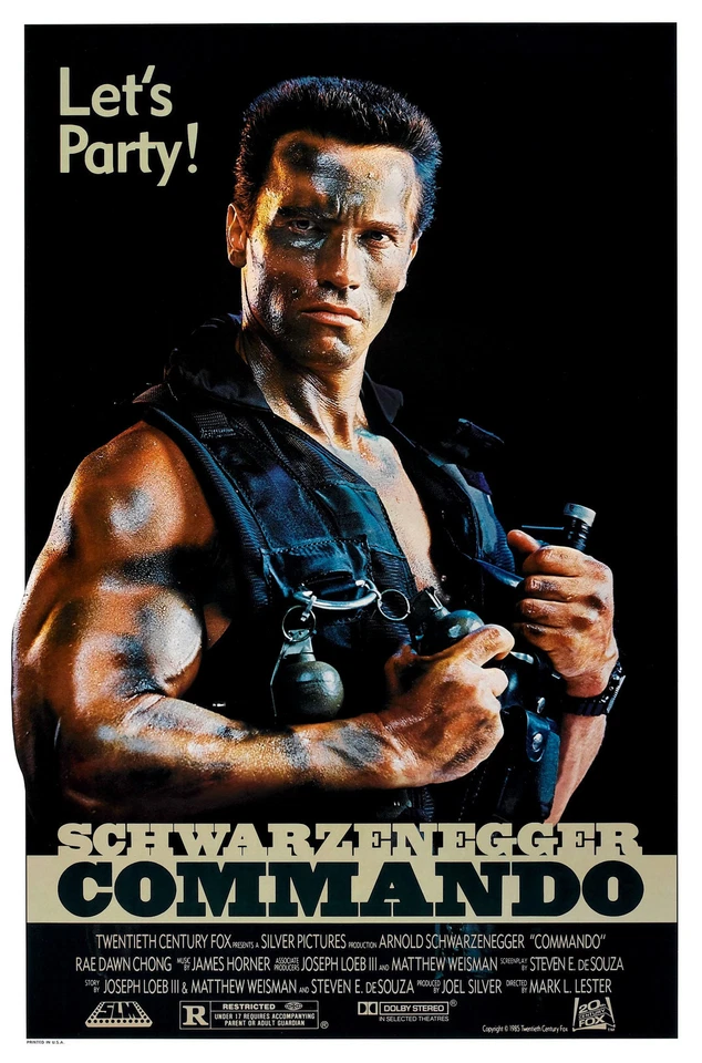 COMMANDO Movie Poster 1985