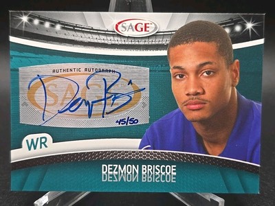 2010 Sage Auto Platinum /50 Dezmon Briscoe #A-8 Rookie Autograph RC
