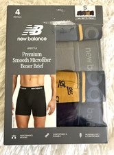 New Balance Men's 4 Pack Performance Premium Smooth Boxer Brief Multicolor Small