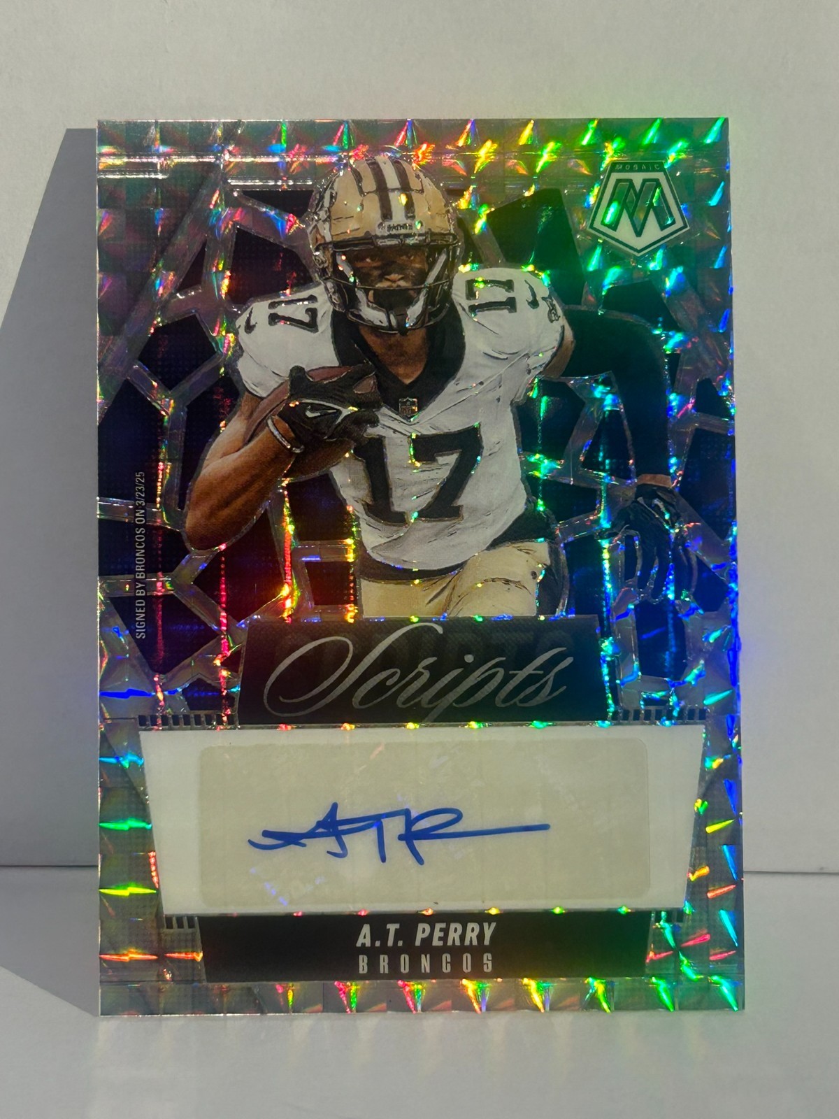 2025 Panini Mosaic AT Perry Scripts Prizm Auto #SCR-ATP