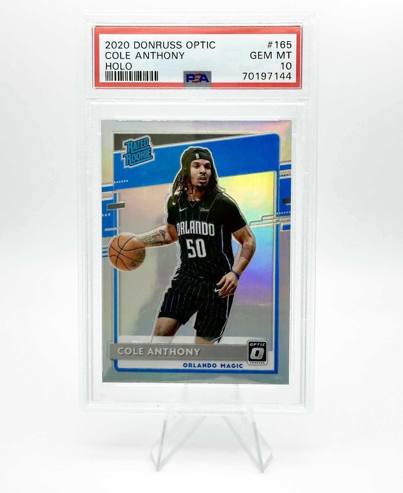 2020 Donruss Optic Cole Anthony Holo #165 Magic Rookie PSA 10 Gem Mint