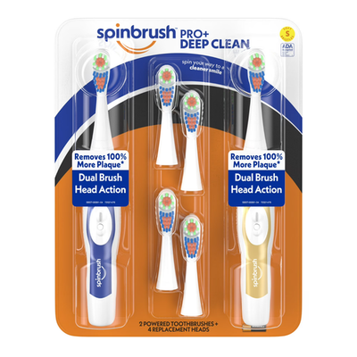 #ad #ad ARM amp; HAMMER Spinbrush PRO Clean Soft Family Pack 2 Brushes Plus 4 Refill Heads $39.99