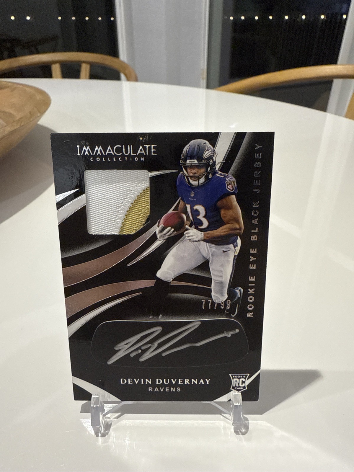 Devin Duvernay Panini Immaculate Collection Rookie Eye Black Jersey Autographs #REB34 Base