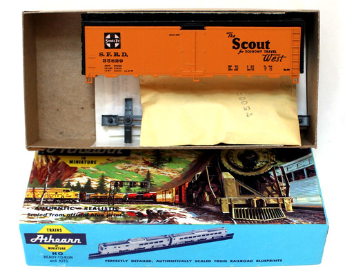 Athearn 5021 HO 40' Acero Ice Bunker Frigorífico Kit SFRD Santa Fe Scout 35829 Nuevo en caja | Zustand: New