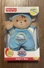 Rare 2008 Fisher Price Baby's First Bear Blue Rattles NEW IN BOX