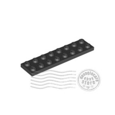 2x LEGO 3034 Piastra 2x8 Nero | 303426