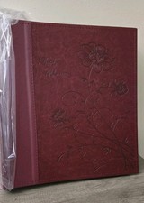 Photo Album Holds 600 4x6 Pictures Faux Leather Marron