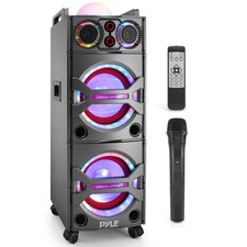 Pyle Bluetooth MP3/USB/SD FM PA Speaker Karaoke System w/ Mic PSUFM1043BT