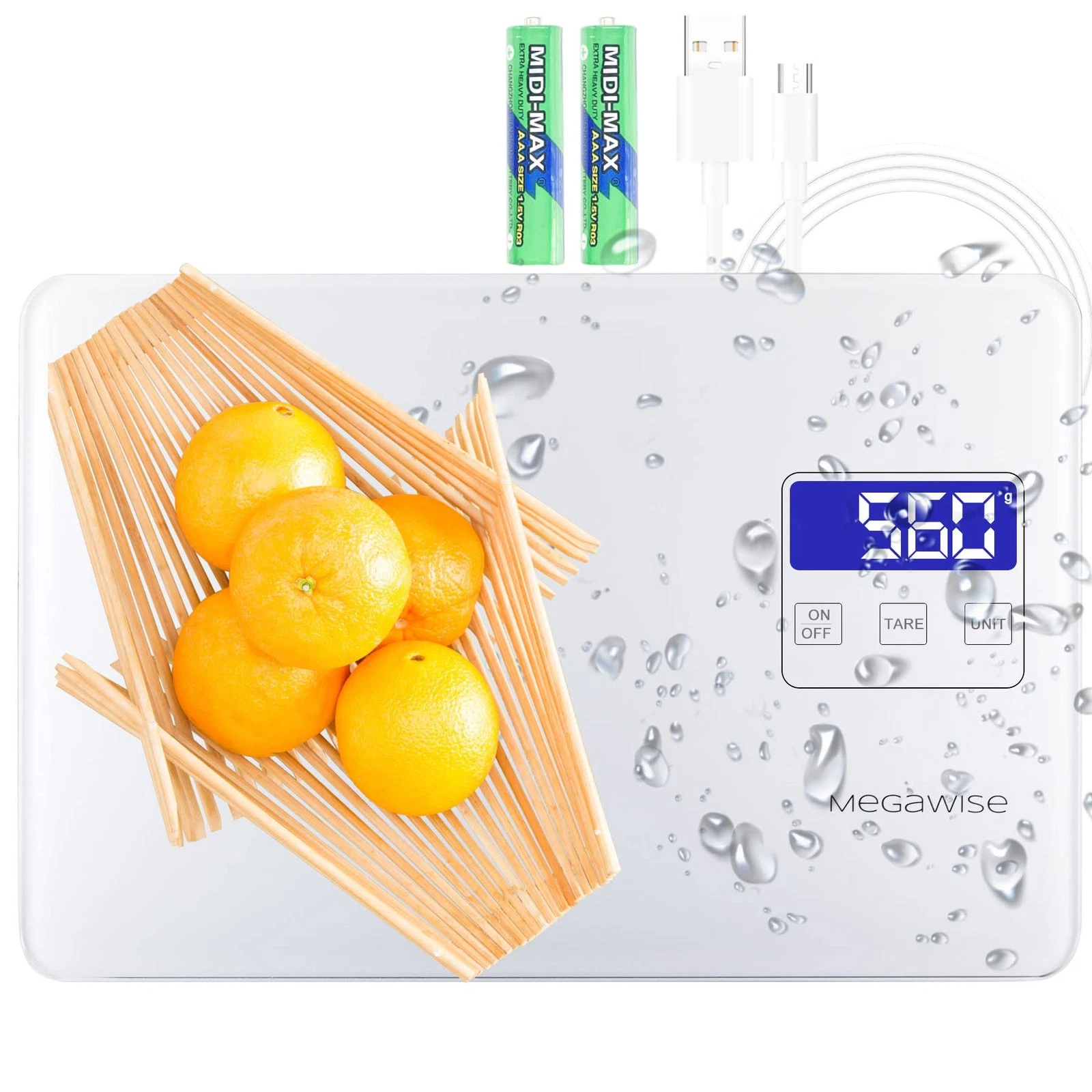 Digital Kitchen Scale K28H – Ultra-Slim Design, Precise 1g–15kg Measurement, ...