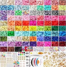 15000+ Christmas Clay Beads for Bracelet Making Kit Clay Flat Polymer Beads gift