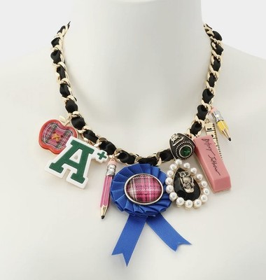 Betsey Johnson  BEST IN CLASS  Charm Statement Necklace NWT