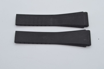 Cvstos Leather Rubber Bracelet 22mm Black Foldover Clasp New