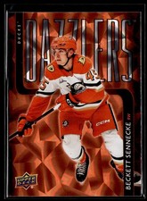 2025-26 Upper Deck Series 2 Hockey Dazzlers Orange #DZ-67 Beckett Sennecke RC