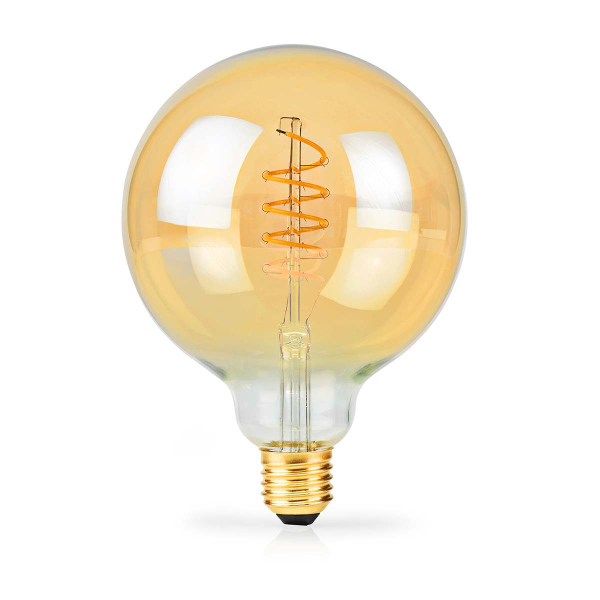 Ampoule LED G95 E27 retro Nedis haut de gamme en verre doré ambré