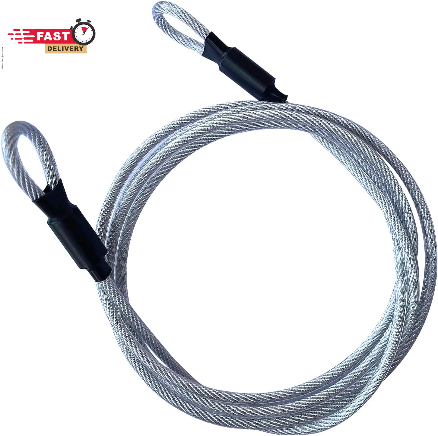 4FT 5Mm Security Cable Lock,Braided Steel Vinyl Coated Safety Cable Luggage Lock