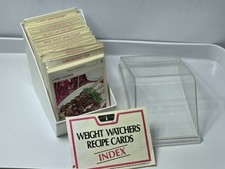 1974 Recipe Cards Weight Watchers w/ Plastic lidded Caddy Box full set Vintage
