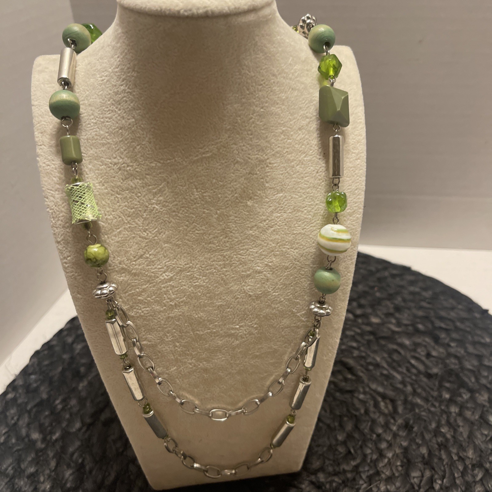 Chico's Statement Necklace Adjustable Silver Tone… - image 1