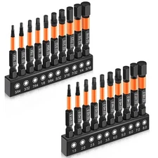 Xeiophoy 20PCS Premium Hex Bit Set, Impact Hex Head Allen Wrench Drill Bit Set